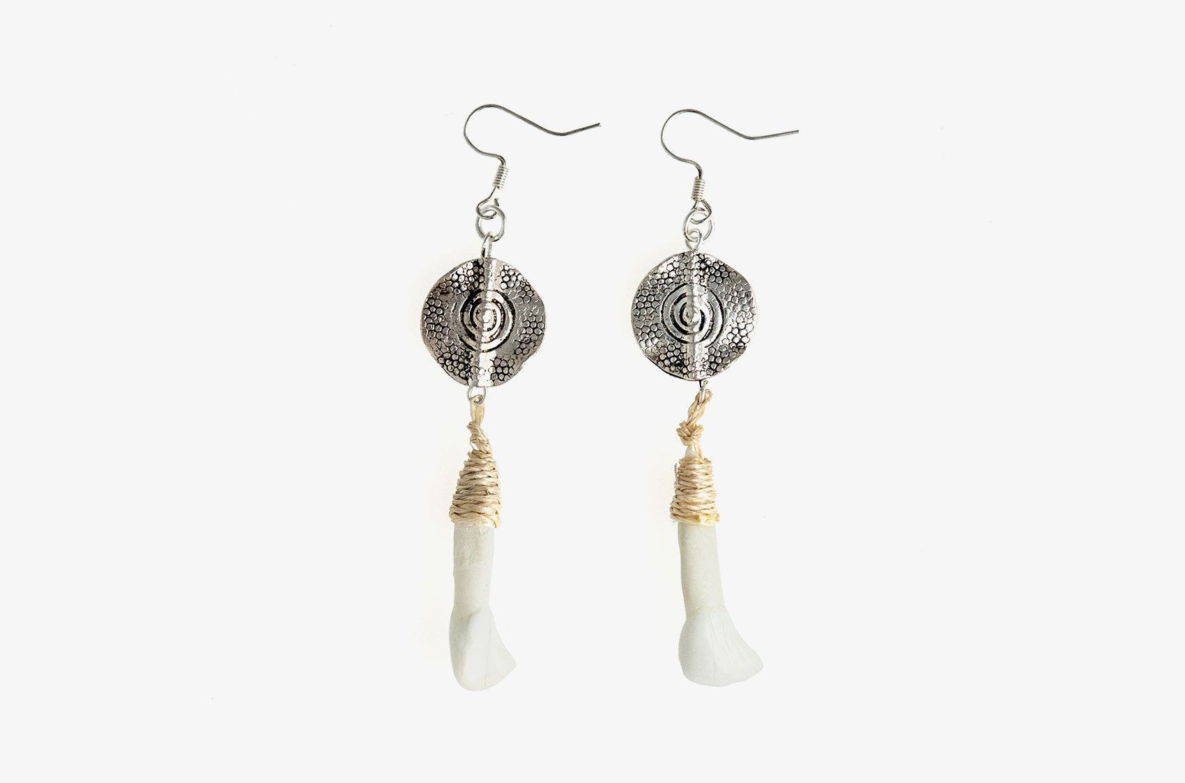 Metal Tribal drop earrings Her Lovely Bones jewellery