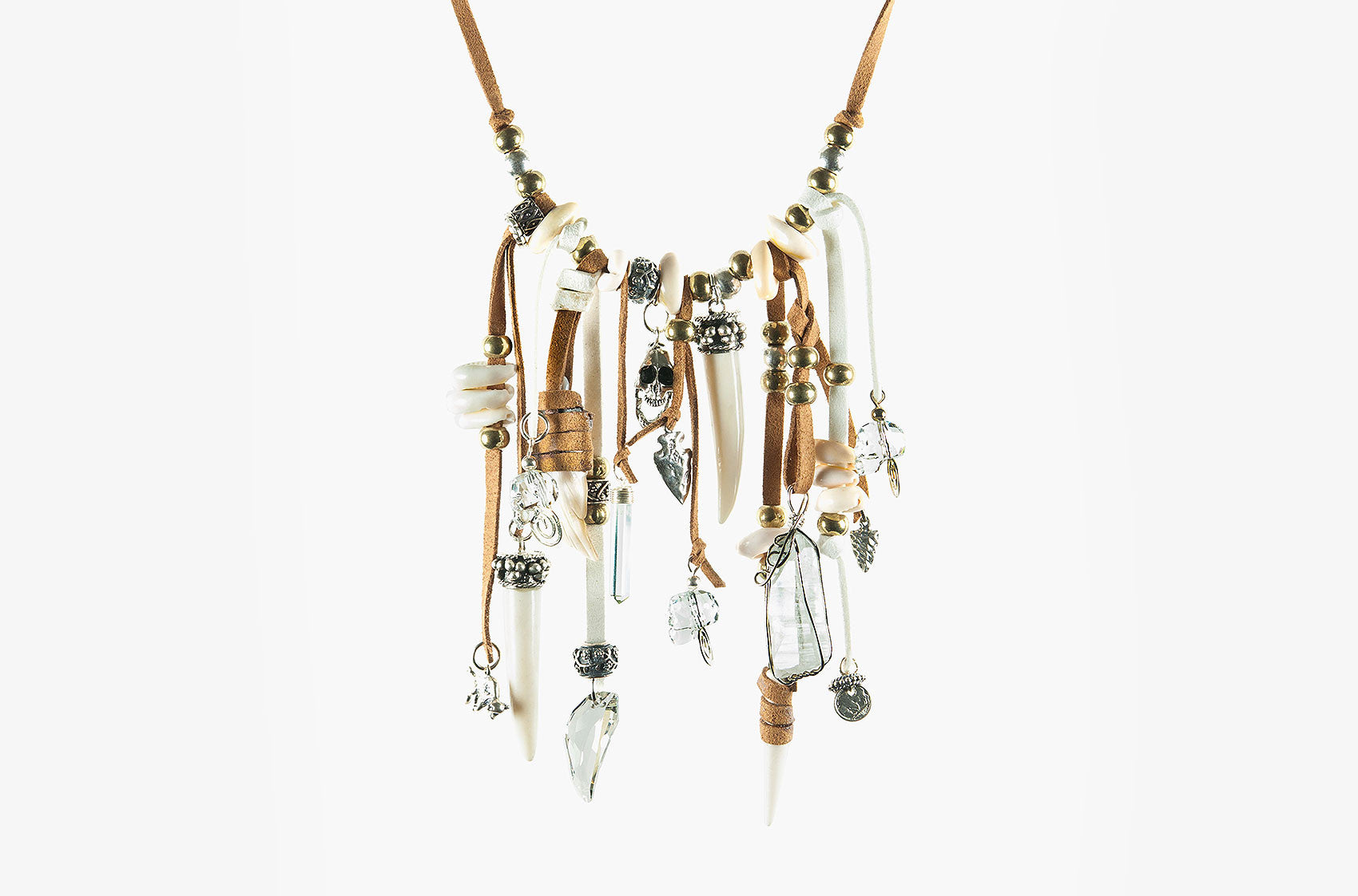 Prairie Princess ornate necklace in tan
