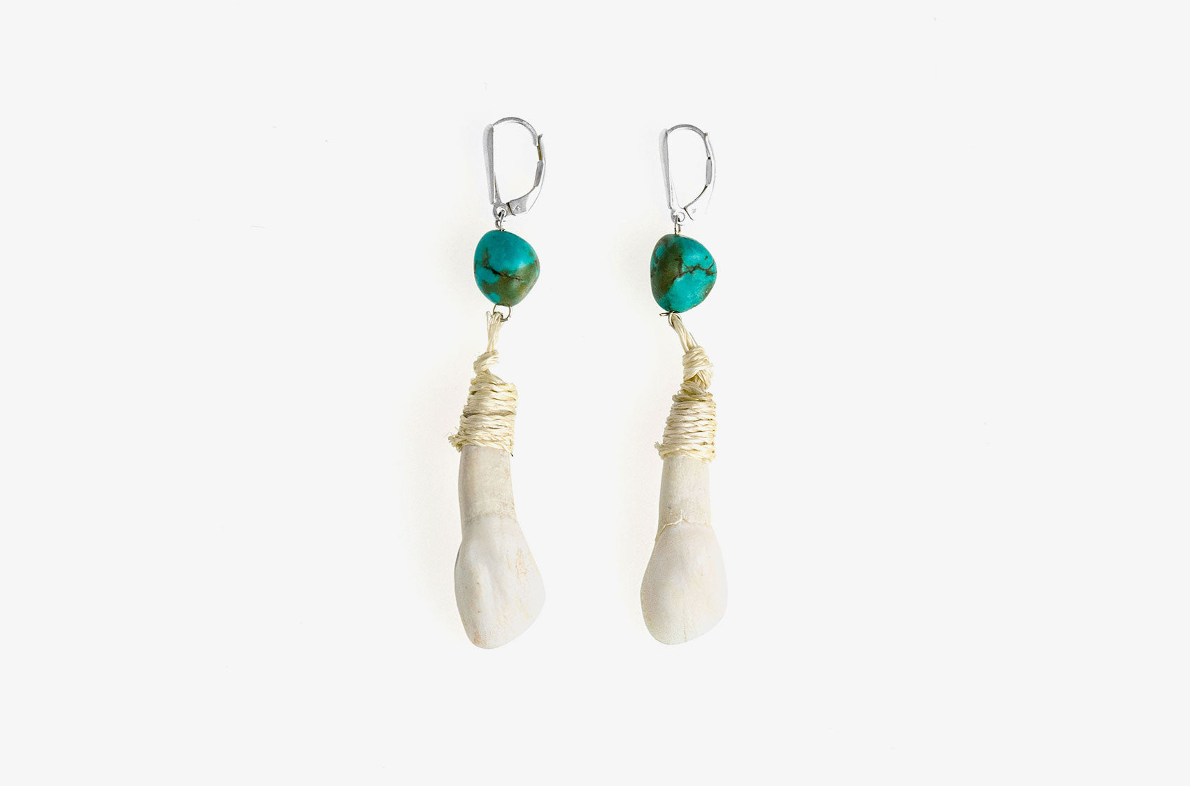 Bone & Stone. Tribal drop earrings