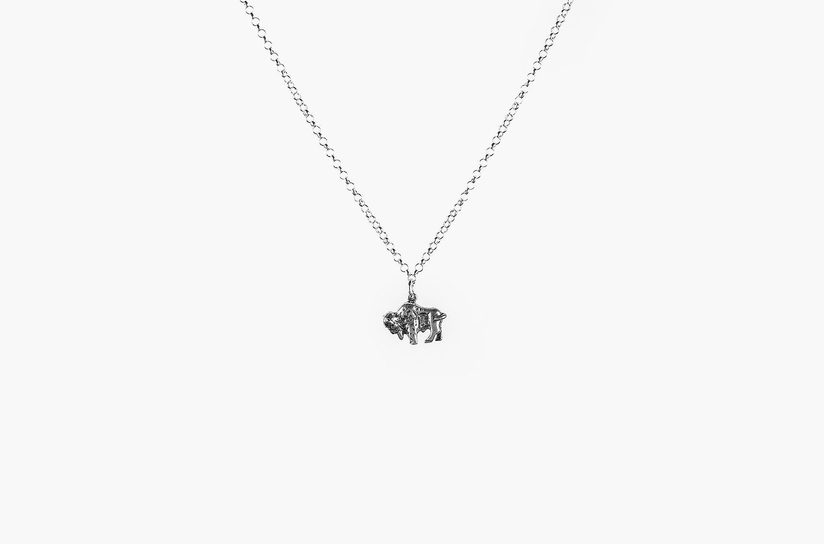 Prairie Pendant. Charm necklace in sterling silver