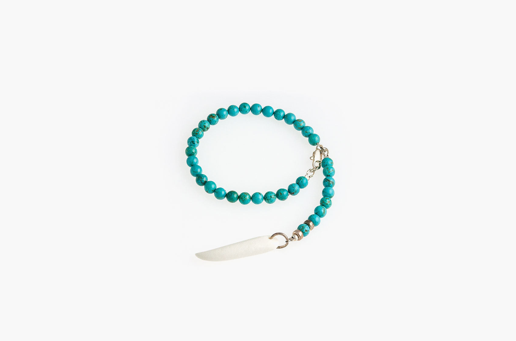 Stone and Bone. Turquoise and spike bracelet