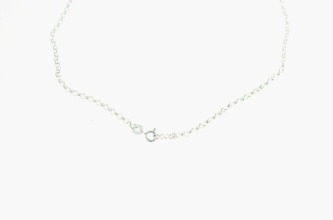 Wishbone necklace in sterling silver back